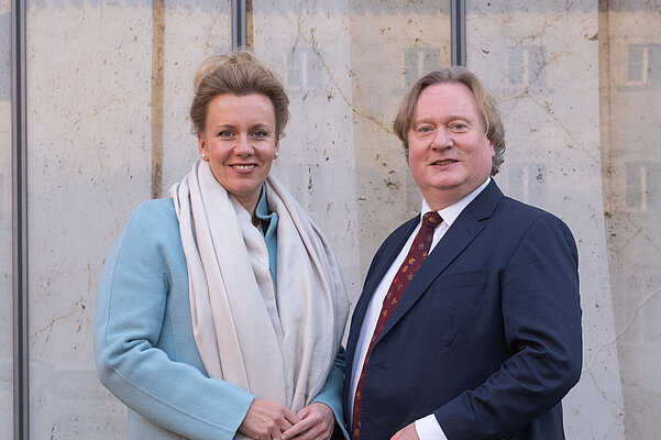 Ministerin Ina Brandes und Folkwang Rektor Prof. Dr. Andreas Jacob | Foto: Marie Laforge