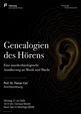 Plakat Antrittsvorlesung Prof Carl Folkwang