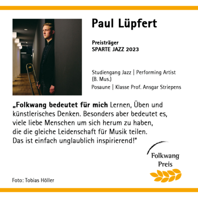 Paul Lüpfert Folkwang Preis 2023 Jazz