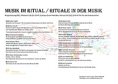 Ringvorlesung. Rituale Plakat